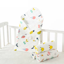 Bonito dos desenhos animados jacquard bebê saco de dormir swaddling envelope algodão puro quente recém-nascidos casulo colchão sleepwear carrinho envoltório 2024 - compre barato