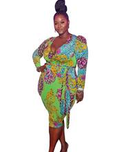 Vestido africano de verano con estampado Dashiki para mujer, maxivestido ajustado de manga larga para fiesta de noche, Moda Africana, 2020 2024 - compra barato