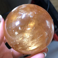 Esfera de cristal de cuarzo calcita citrino, colorida y Natural, bola curativa + base 2024 - compra barato