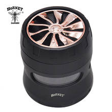 HORNET Wheel Style Zinc Alloy Smoking  Grinder With Big Window 63MM 4 Piece Metal Tobacco Herb Grinder Spice  Miller 2024 - buy cheap