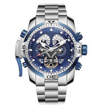 Reef Tiger Luxury Men Watch,Mens Automatic Watches Mechanical Wristwatch Waterproof Sport Luminous Sapphire Steel Strap RGA3503 2024 - buy cheap