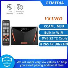 In Stock GTMEDIA V8 UHD TV Satellite Receiver Combo DVB S2 T2 Cable H.265 4K Ultra HD Built In WIFI Cline Freesat Ccam 2024 - buy cheap