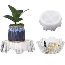 DIY Crystal Epoxy Resin Mold Irregular Tray Flower Pot Shelf Swing Table Storage Tray Mirror Silicone Mold 2024 - buy cheap
