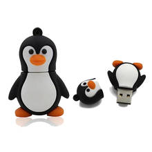 Cute Animal Pendrive 128 gb USB Flash Drive 128GB 64GB 32GB 16GB Pen drive 128GB Funny Penguin Memory Stick flashdisk 2024 - buy cheap
