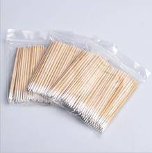 1000 pcs Wood Cotton Swab Eyelash Extension Tools Medical Ear Care Cleaning Wood Sticks Cosmetic Cotton Swab Cotton Buds Tip 2024 - buy cheap
