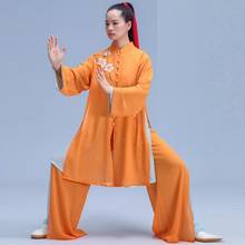 Uniforme feminino de kung fu, uniforme chinês tai chi wushu, uniforme de artes marciais, exercício de manhã, luzes, taichi ta2542 2024 - compre barato