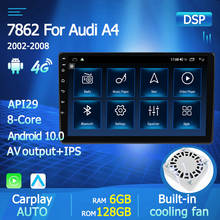 Android 10 DSP Car radio GPS Navigation For Audi A4 B6 2000-2009 S4 RS4 WIFI 4G LTE Audio multimedia with carplay Auto 2024 - buy cheap