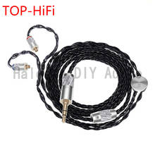 TOP-HiFi 3,5/2,5/7nOCC 4,4 equilibrado, Cable de actualización de auriculares Chapado en plata, conector MMCX, enchufe para auriculares 2024 - compra barato