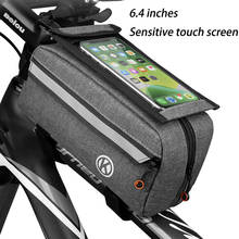 Saco de armazenamento de bicicleta bolsa de bicicleta impermeável dupla face ampliada reflexiva ciclismo suporte de montagem do telefone grande capacidade saco portátil 2024 - compre barato