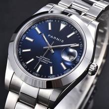 Parnis Blue Dial Men's Watches Calendar Miyota 8215 Movement 21 Jewels Automatic Mechanical Mens Wristwatch orologio uomo 2020 2024 - buy cheap