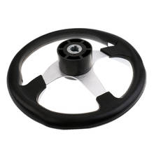 Universal 340mm 3 Spoke 3/4'' Boat Steering Wheel for Marine Yacht Pontoon Boat Rib Speedboat Cruiser Fishing Inboard 2024 - buy cheap