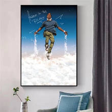 Hip-Hop Singer Travis Sccot In The Sky Cartoon Picture On Canvas Poster Painting Art Prints Wall Decoration For Living Room 2024 - buy cheap