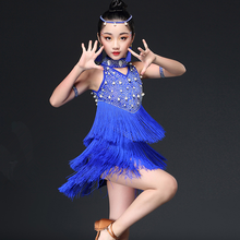 Fashion Sexy Latin Dance Dress For Girls Shining Samba Children Dresses Chacha Professional Competition Ballroom Latina Costumes 2024 - buy cheap