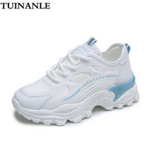 TUINANLE Women Sneakers Thick Bottom High Quality Mesh Vulcanize Outdoor Breathable Increasing Shoes Chunky Female Casual Shoes 2024 - buy cheap