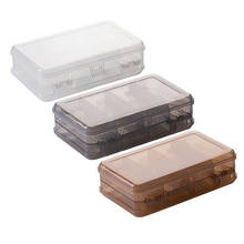 Organizador de plástico transparente, caixa de plástico com 10 grades, dupla camada, recipiente de armazenamento para joias, pílulas 2024 - compre barato