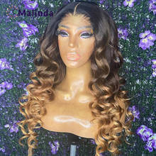 Brown Wig Ombre Human Hair 1b/4/30 Loose Deep Wave Wig For Black Women Brown Colored Human Hair Wigs Pre Plucked With Baby Hair 2024 - buy cheap