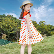 New Big Boy Lapel Polka Dot Dress Korean Girl Fan Dress In Summer Girls Clothes  Korean Baby Clothes 2024 - buy cheap