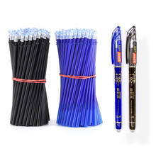 2+50Pcs/Set 0.5mm Blue Black Ink Gel Pen Erasable Refill Rod Erasable Pen Washable Handle School Writing Stationery Gel Ink Pen 2024 - buy cheap