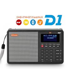Radio Digital portátil con pantalla LCD, dispositivo con altavoz, despertador, FM, BT, tarjeta, AUX, multibanda, D1 2024 - compra barato