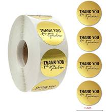 500pcs/roll Golden Thank You Stickers Round Label Gift DIY for Envelope Scrapbooking Diary Planner Albums Decoration 2024 - buy cheap