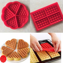 Molde de silicone para waffles, molde antiaderente para bolo de cozinha, acessórios de cozimento 26 2024 - compre barato