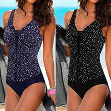 2020 New One Piece Swimsuit Sexy Vintage Stripe Print Swimwear Women Bathing Suit Female Beach Mesh Backless Monokini Plus Size 2024 - buy cheap