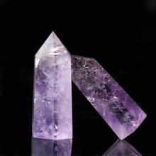 1PC Natural Amethyst Crystal Point Wand Quartz Healing Gemstone Reiki Energy Ore Mineral Obelisk Crafts Home Decoration Ornament 2024 - buy cheap