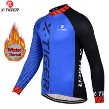 X-Tiger Winter Long Sleeve Thermal Fleece Cycling Jersey Super Warm MTB Bike Clothes Maillot Ropa Ciclismo Bicycle Clothing 2024 - buy cheap