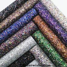 Glitterwishcome 21X29CM A4 Size Synthetic Leather, Chunky Glitter Leather fabric Vinyl for Bows, GM3011B 2024 - buy cheap