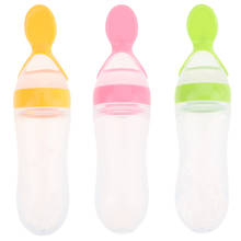 90ML Safe Newborn Baby Feeding Bottle Toddler Silicone Squeeze Feeding Spoon Milk Bottle Baby Training Feeder Food Supplement 2024 - buy cheap