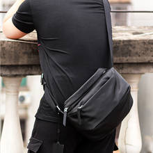 Повседневная кожаная сумка-мессенджер в японском стиле, Мужская популярная брендовая мягкая кожаная сумка, мужская сумка на плечо, крутая уличная модная сумка INS 2024 - купить недорого