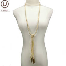 UKEBAY New Tassel Pendant Necklaces Gold Luxury Jewelry Women Body Jewelry Long Clothes Accessories Bohemia Choker Necklace Gift 2024 - buy cheap