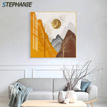 Modern Abstract Landscape Canvas Painting Luxurious Wall Art Pictures for Living Room Fashion Gold Posters and Prints Home Decor 2024 - buy cheap