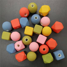 NEW DIY 15pcs Round Square Multicolor Acrylic Round Pearl Loose Frosting Beads Jewelry Making Craft 2024 - buy cheap