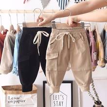 Baby Boy Pants Fashion Kids Clothes Sutumn Spring Children Trousers For Boys Cargo Pants Solid Toddlers Black Khaqi 2024 - buy cheap
