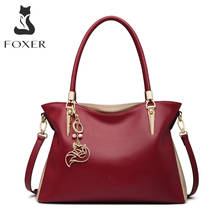 FOXER Women Genuine Leather Handbag Shoulder Bags Fashion Solid Multi Colorful Female Cowhide Tote bag Messenger Crossbody Bags 2024 - buy cheap