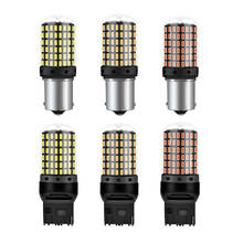 Bombillas LED T20 7440 W21W 3014 144smd CanBus sin Error 1156 BA15S P21W BAU15S PY21W, lámpara led para intermitente 2024 - compra barato