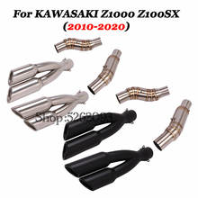 Slip On For Kawasaki Z1000 ABS Z1000SX 2010-2020 Motorcycle Dual Exhaust Escape Moto Modified Stainless Muffler Middle Link Pipe 2024 - buy cheap