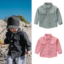 FOCUSNORM-abrigo de manga larga con bolsillos para niños y niñas, chaqueta elegante con solapa de Color sólido, botonadura única, de 1 a 6 años, 3 colores 2024 - compra barato