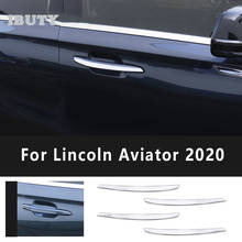 Manija de puerta exterior de acero inoxidable para coche, cubierta de protección, decoraciones, accesorios para automóviles, para Lincoln Aviator 2020 2024 - compra barato