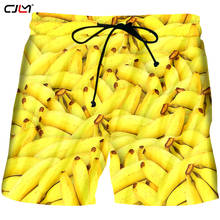 CJLM-pantalones cortos de verano para hombre, Shorts con estampado 3D creativo, fruta, plátano, diseño creativo informal, talla grande 5XL 2024 - compra barato