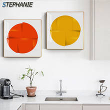 Abstract Yellow Red Circle Canvas Painting Modern Wall Picture for Living Room Nordic Minimalist Poster N Print Fashion Wall Art 2024 - buy cheap