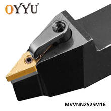 OYYU-barra de corte Cnc MVVNN2525M16, portaherramientas de torneado exterior, insertos de carburo de tungsteno, cortador de torno VNMG160408, 25mm 2024 - compra barato