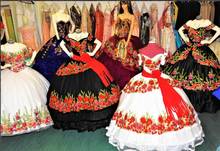 Vestidos de quinceañera con bordado negro, apliques de hombros descubiertos, falda hinchada, vestido dulce 16, vestido de baile para niña, vestidos de graduación 2020 2024 - compra barato