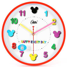 Reloj de pared silencioso para sala de estar, dormitorio, habitación de niños, reloj de dibujos animados de Mickey, reloj de cuarzo, reloj de pared 2024 - compra barato