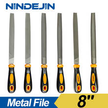 NINDEJIN 1pc woodworking metal file T12 steel 8 inch half-round flat hand file fine/medium/coarse toothed wood rasp file 2024 - buy cheap