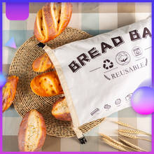 Organic Cotton Bread Bag Vegetable Fruit Groercy Linen Bags Homemade Baguette Bread Fresh Keeping Bag Home Storage Supplies 2024 - buy cheap