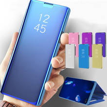 Funda con tapa para Samsung J4, carcasa de cuero de lujo con espejo, para Samsung Galaxy J4 Plus, 2018 2024 - compra barato