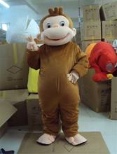 Curious George Monkey Cartoon Mascot Costumes Fancy Dress for Adult animal large brown Halloween carnival Party 2024 - buy cheap