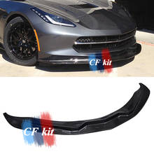 CF Kit Real Carbon Fiber Front Lip Bumper For Corvette C7 Spoiler Bumpers Car Styling 2024 - buy cheap